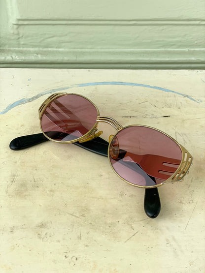 Jean Paul Gaultier 90s Fork-Frame Sunglasses 56-3281 Gold