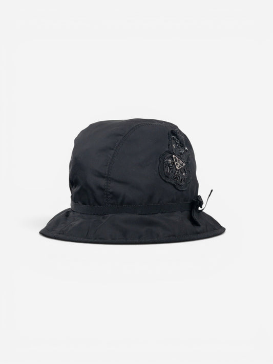 Prada 2000s Rhinestone Triangle Logo Bucket Hat – photo 3