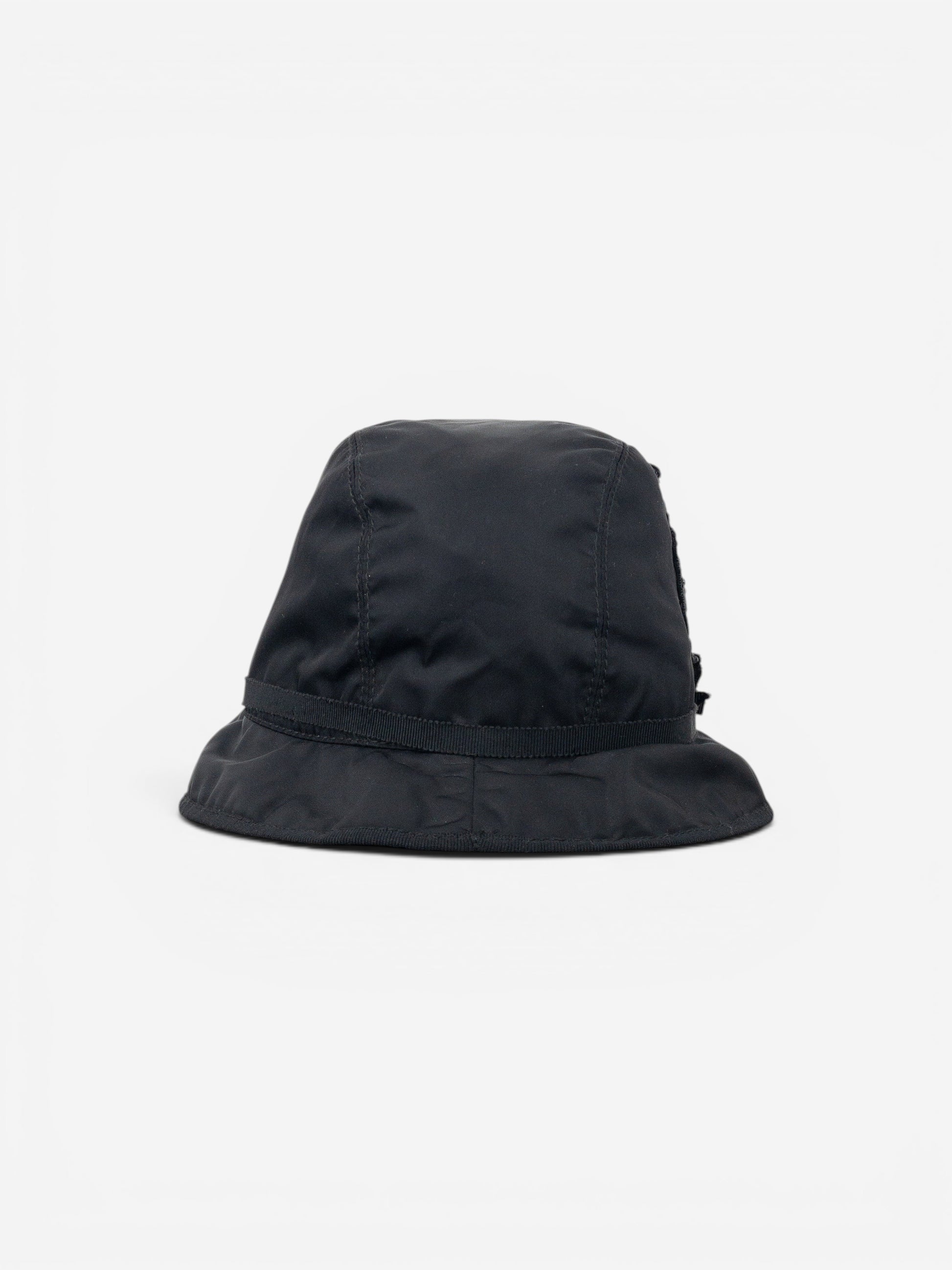 Prada 2000s Rhinestone Triangle Logo Bucket Hat – photo 4