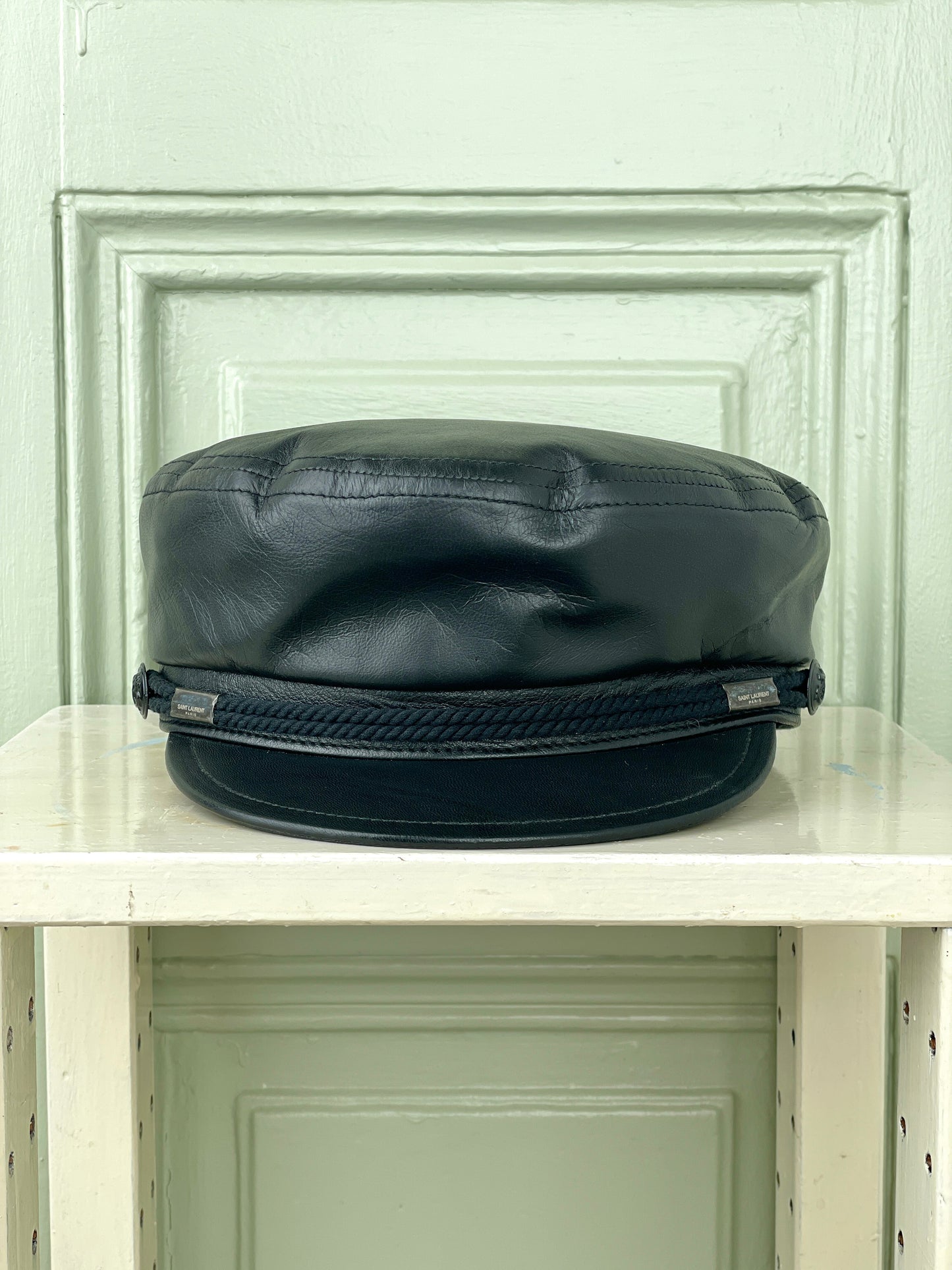 Saint Laurent SS19 Leather Sailor Hat