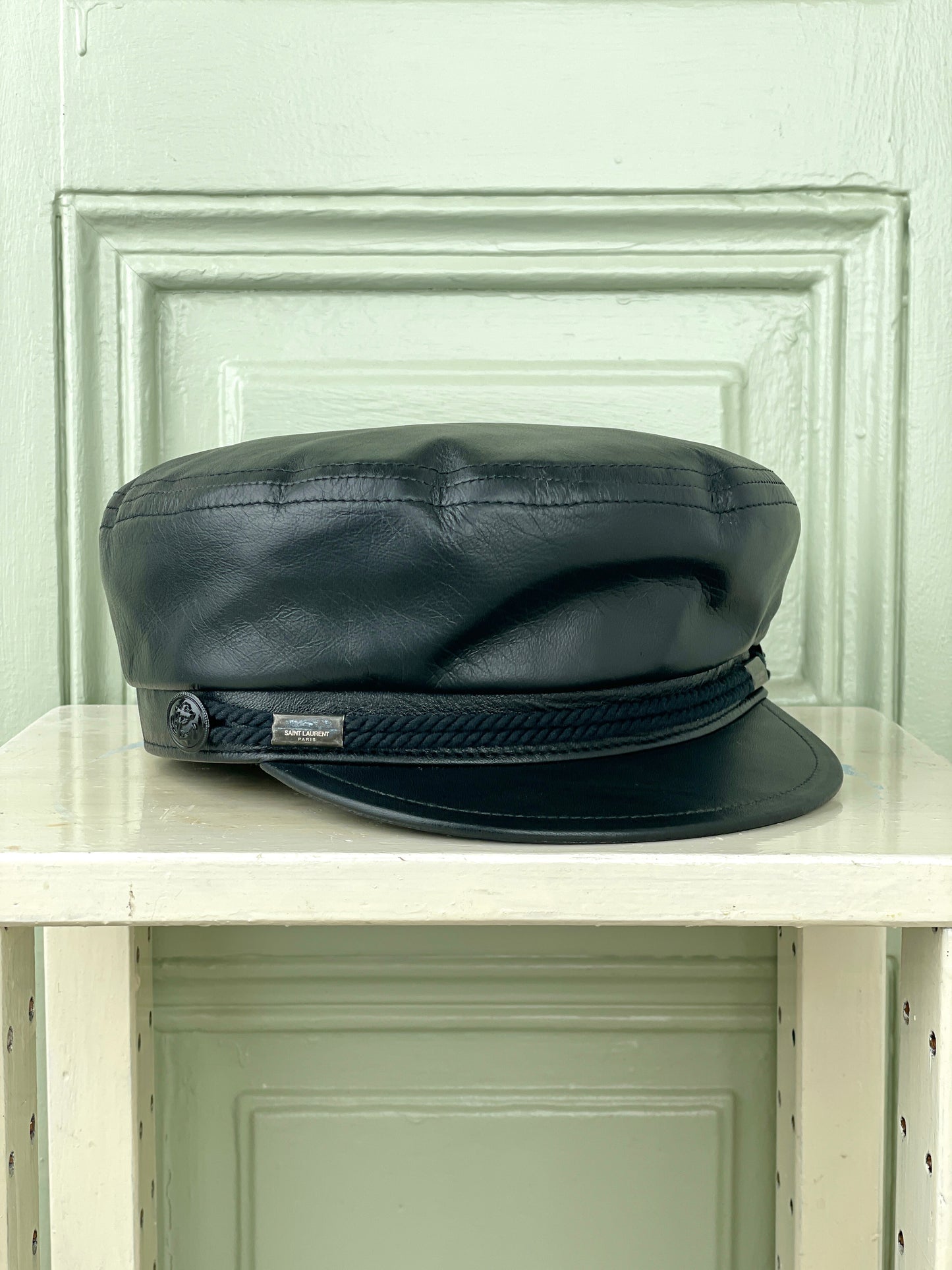 Saint Laurent SS19 Leather Sailor Hat