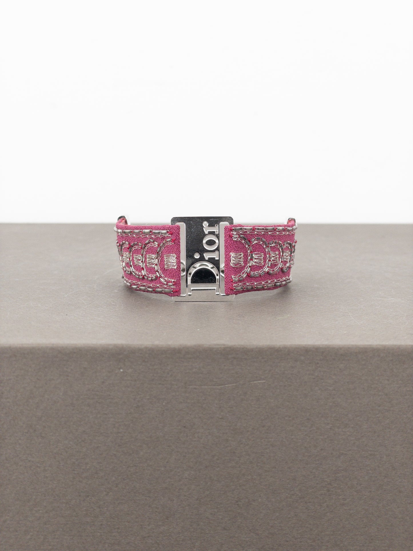 Dior by Galliano 2000s ‘Street Chic’ Buckle Embroidery Bracelet