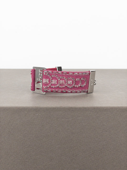 Dior by Galliano 2000s ‘Street Chic’ Buckle Embroidery Bracelet