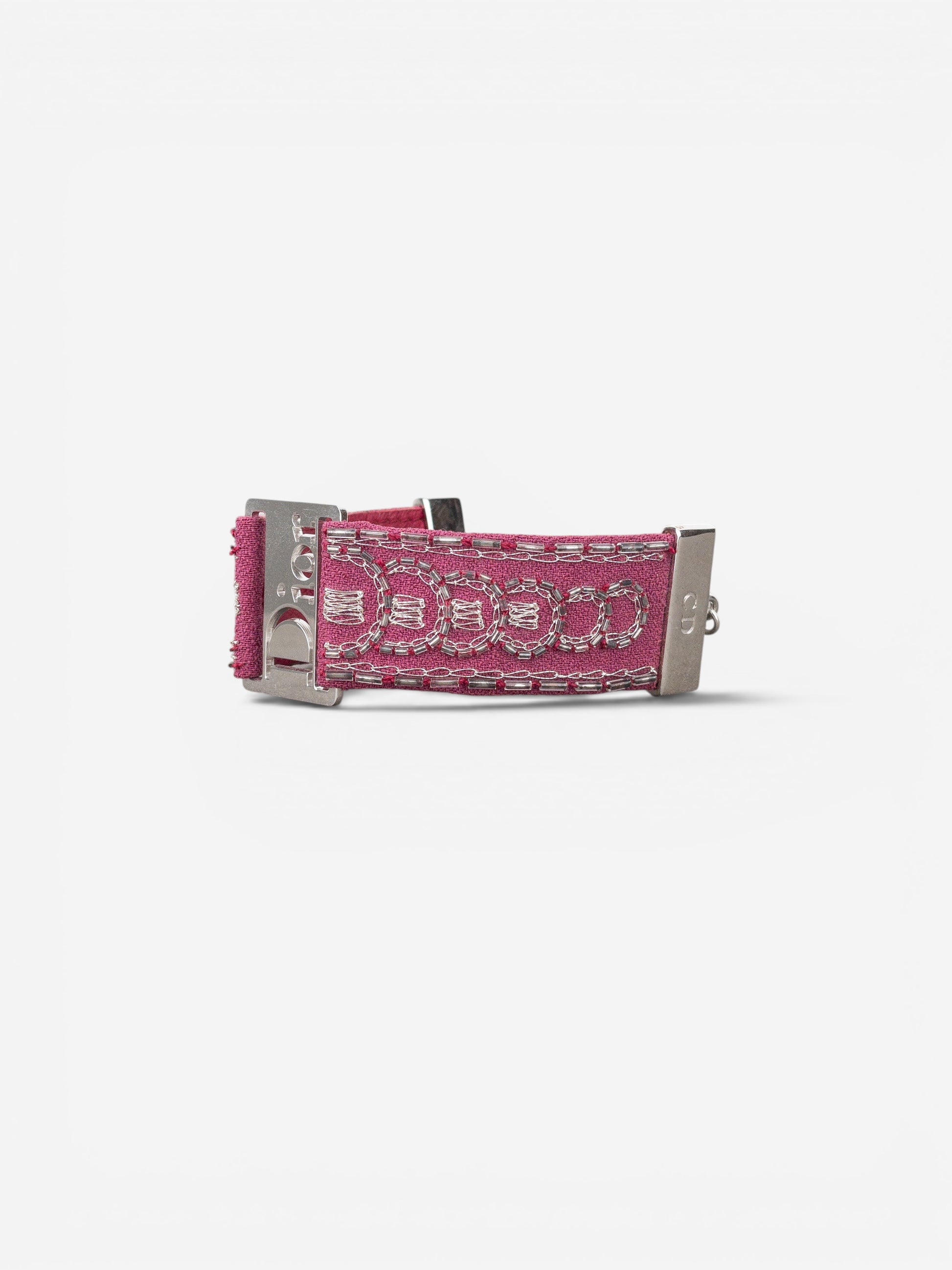 Dior by Galliano 2000s ‘Street Chic’ Buckle Embroidery Bracelet – photo 2