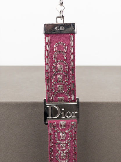 Dior by Galliano 2000s ‘Street Chic’ Buckle Embroidery Bracelet