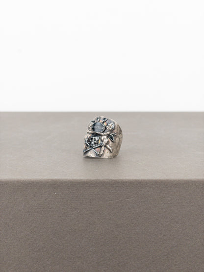 Jean Paul Gaultier AW94 Bronze-Colored Angel Skull Logo Ring