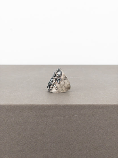 Jean Paul Gaultier AW94 Bronze-Colored Angel Skull Logo Ring