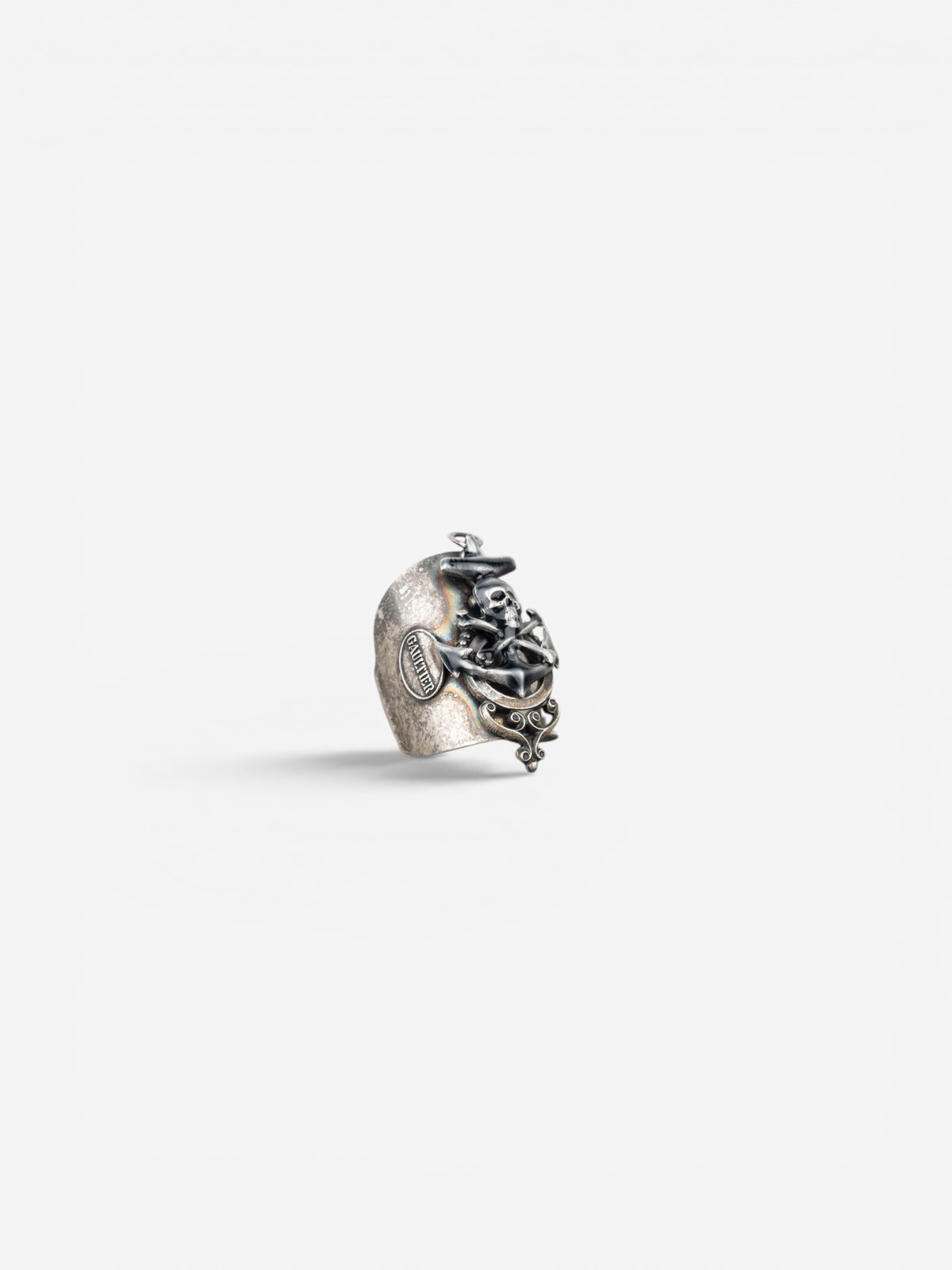Jean Paul Gaulter AW94 Bronze-Colored Anchor Skull Logo Ring – photo 3