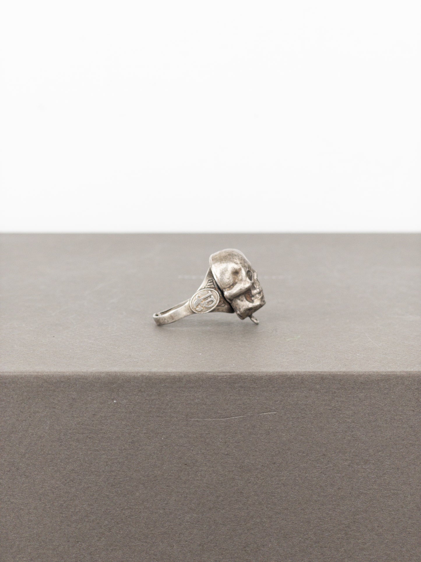 Jean Paul Gaultier AW94 Large Bronze-Colored Skull Logo Ring