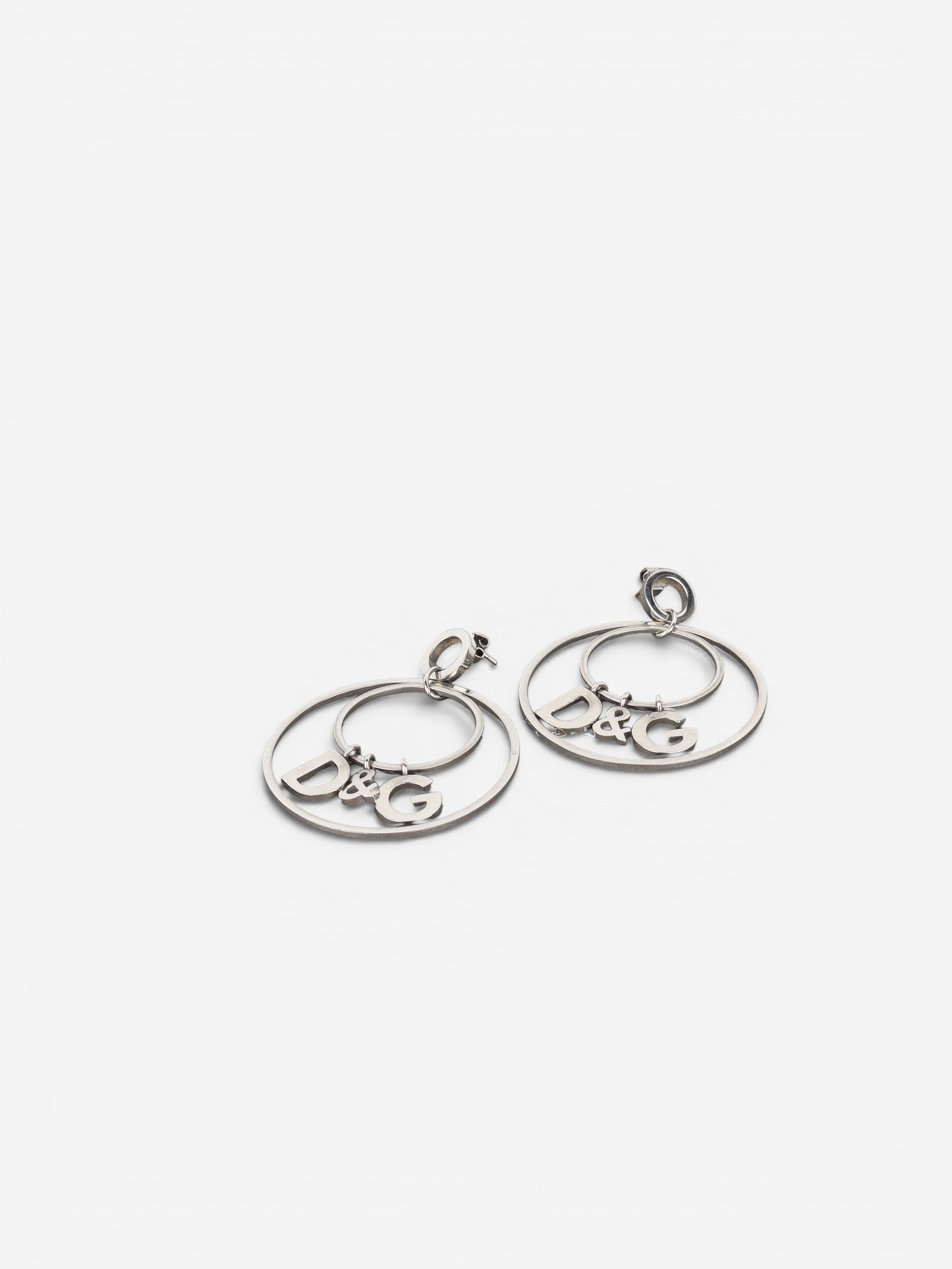 Dolce & Gabanna 2000s Logo Double-Hoop Earrings
