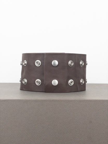 Rick Owens AW23 ‘Luxor’ Studded Leather Choker Necklace