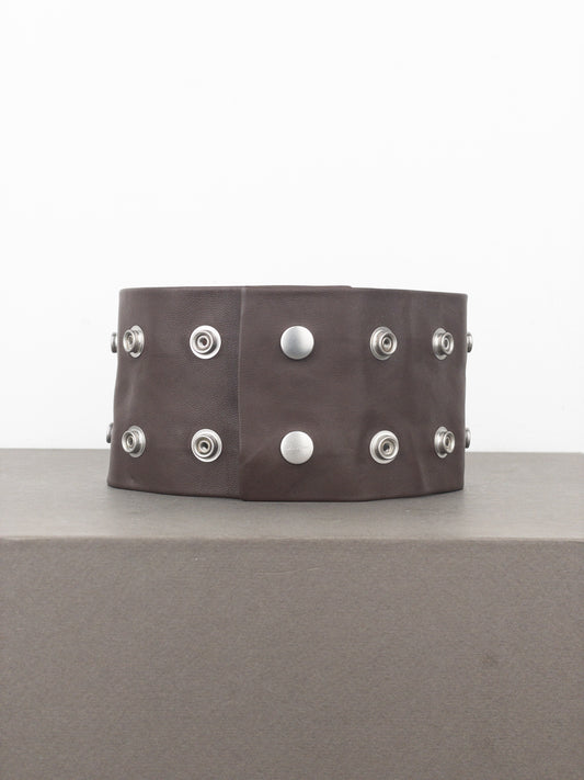 Rick Owens AW23 ‘Luxor’ Studded Leather Choker Necklace