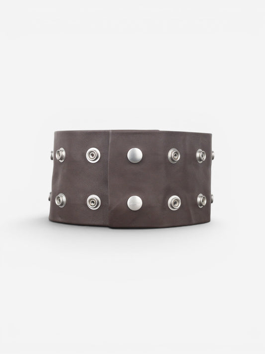 Rick Owens AW23 ‘Luxor’ Studded Leather Choker Necklace