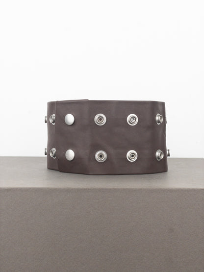 Rick Owens AW23 ‘Luxor’ Studded Leather Choker Necklace