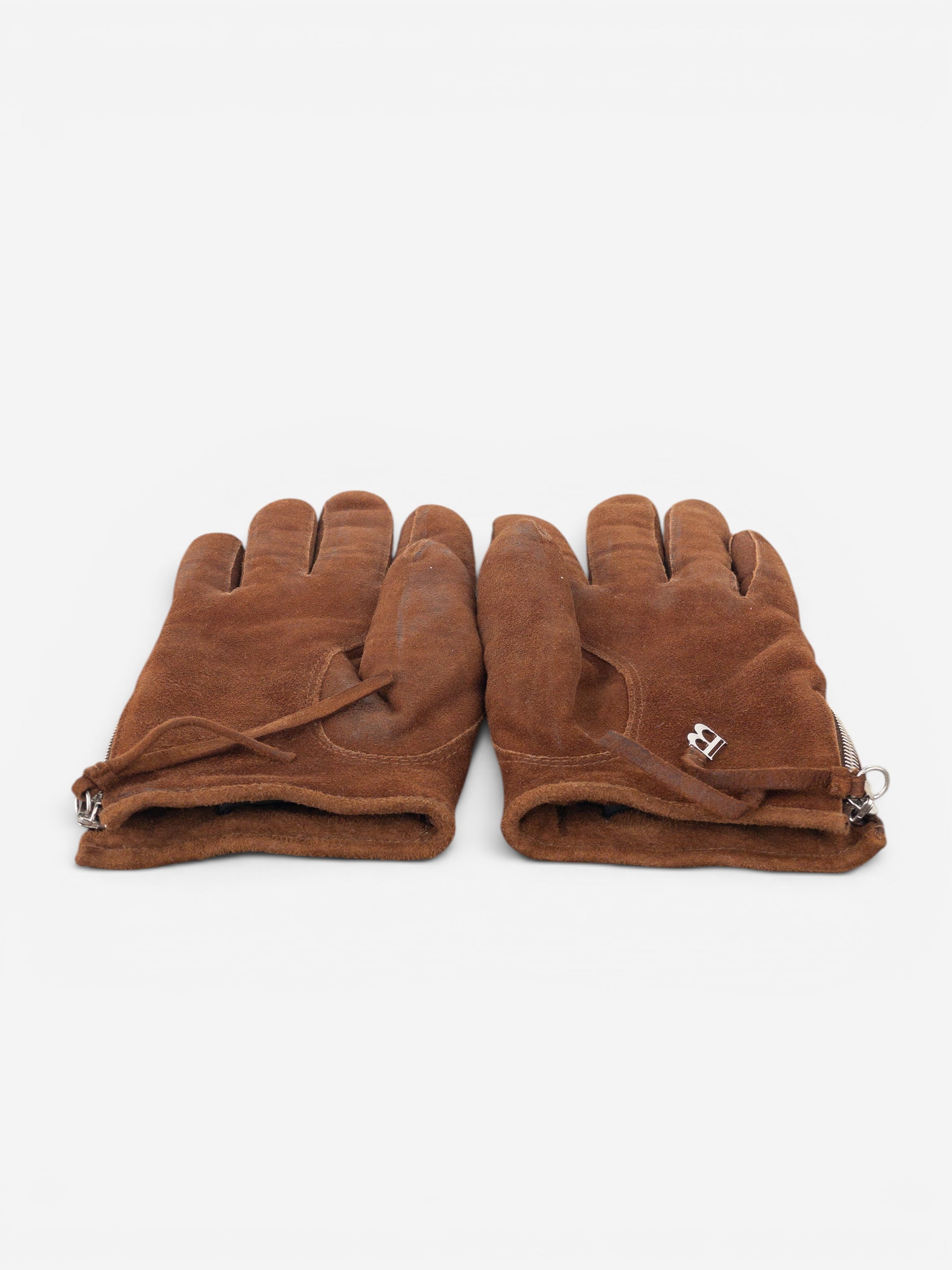 Balmain by Decarnin 2010s Suede Leather Biker Gloves – photo 4