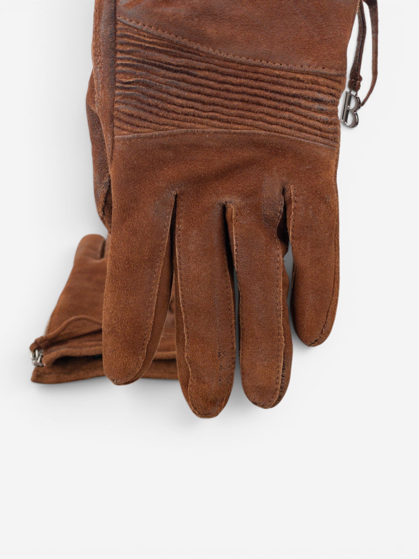 Balmain by Decarnin 2010s Suede Leather Biker Gloves – photo 5