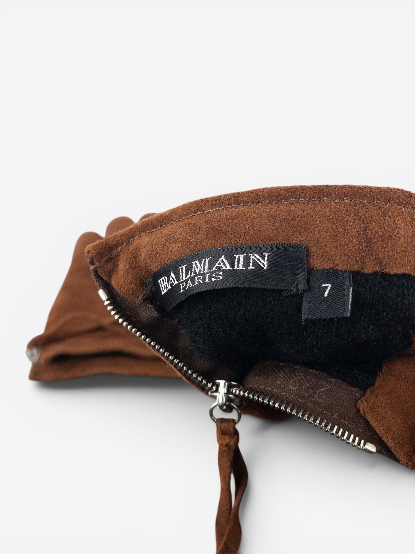 Balmain by Decarnin 2010s Suede Leather Biker Gloves – photo 6