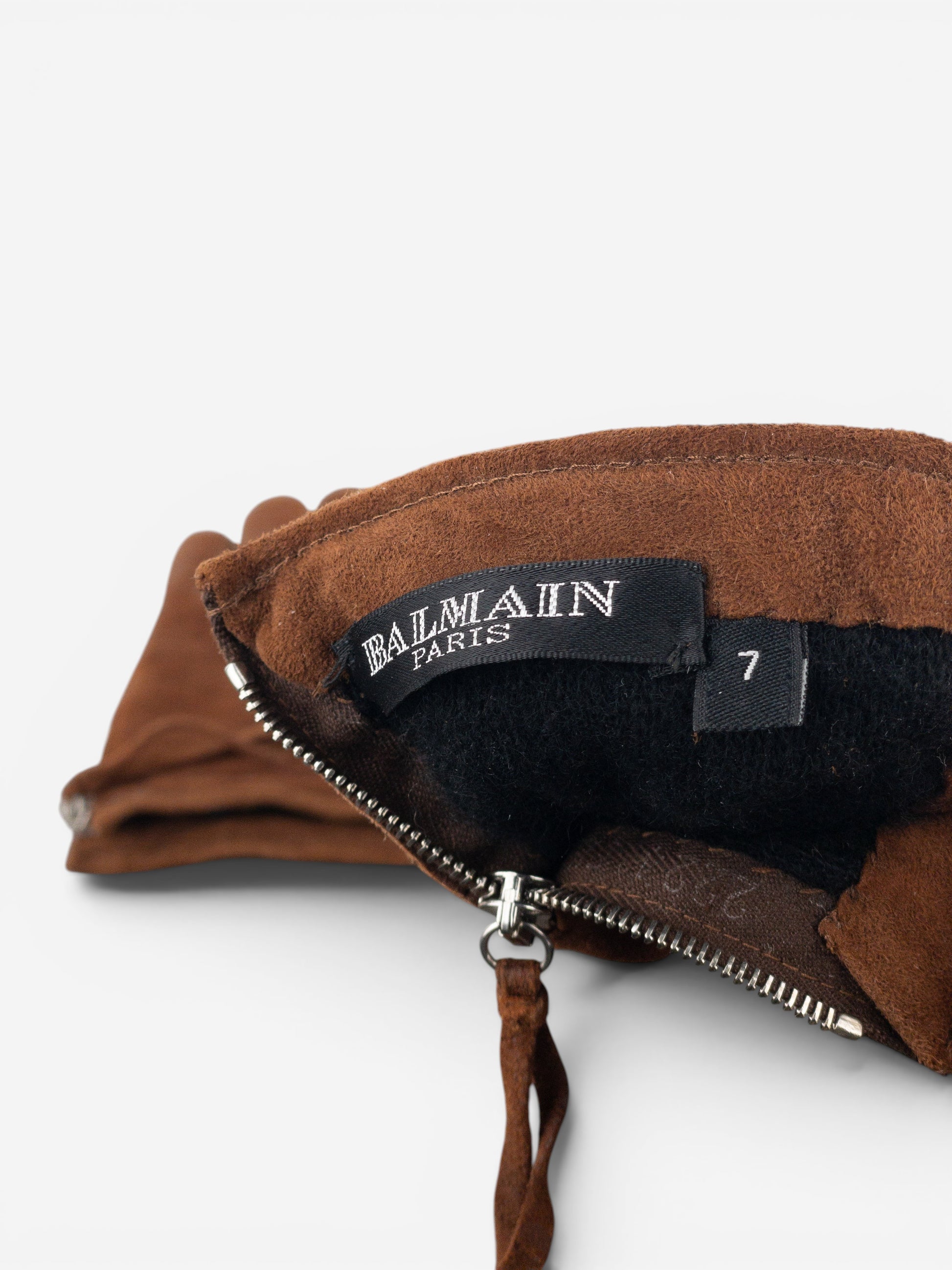 Balmain by Decarnin 2010s Suede Leather Biker Gloves – photo 6
