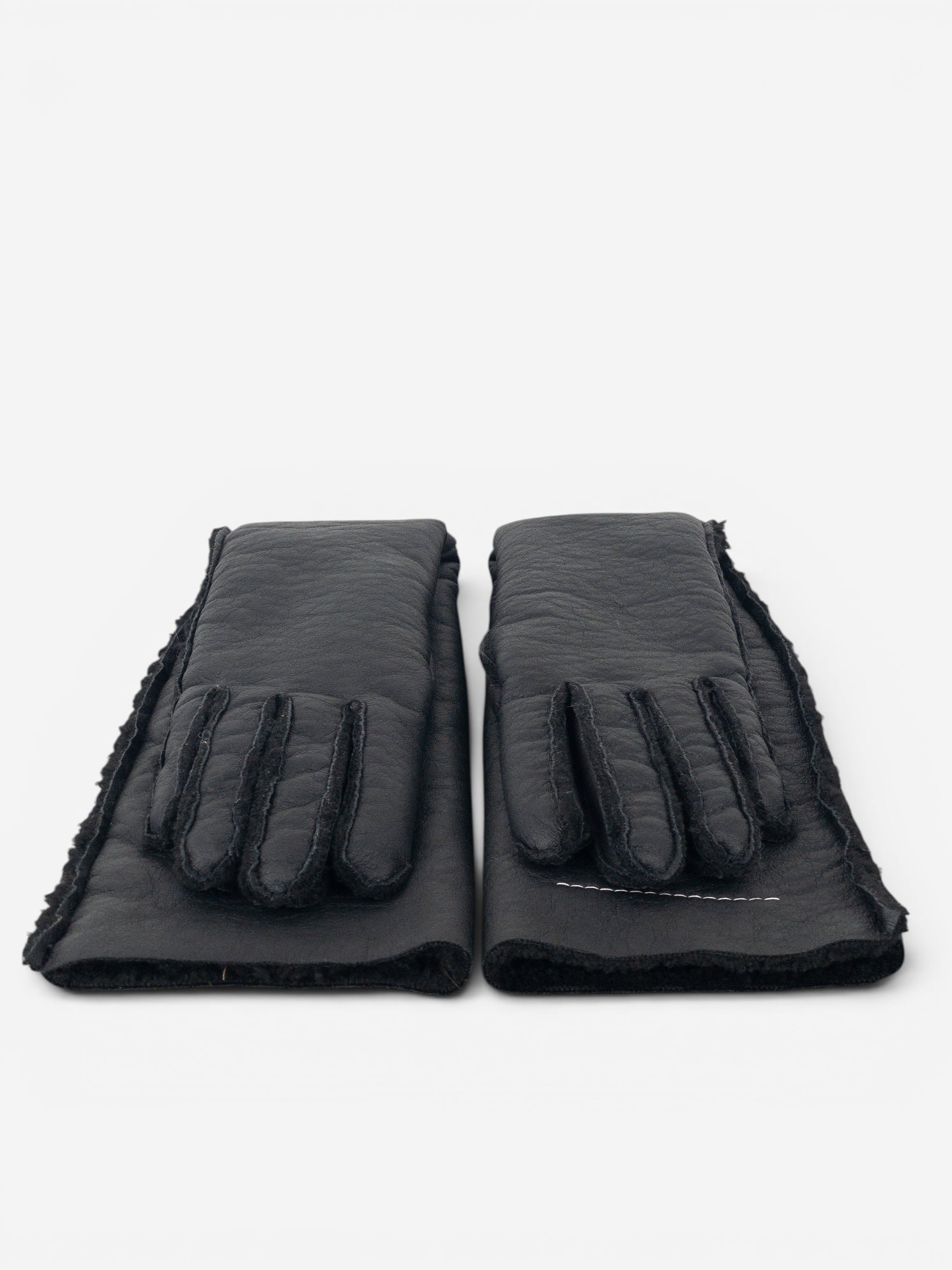 Maison Margiela MM6 Leather Shearling Sleeve Gloves