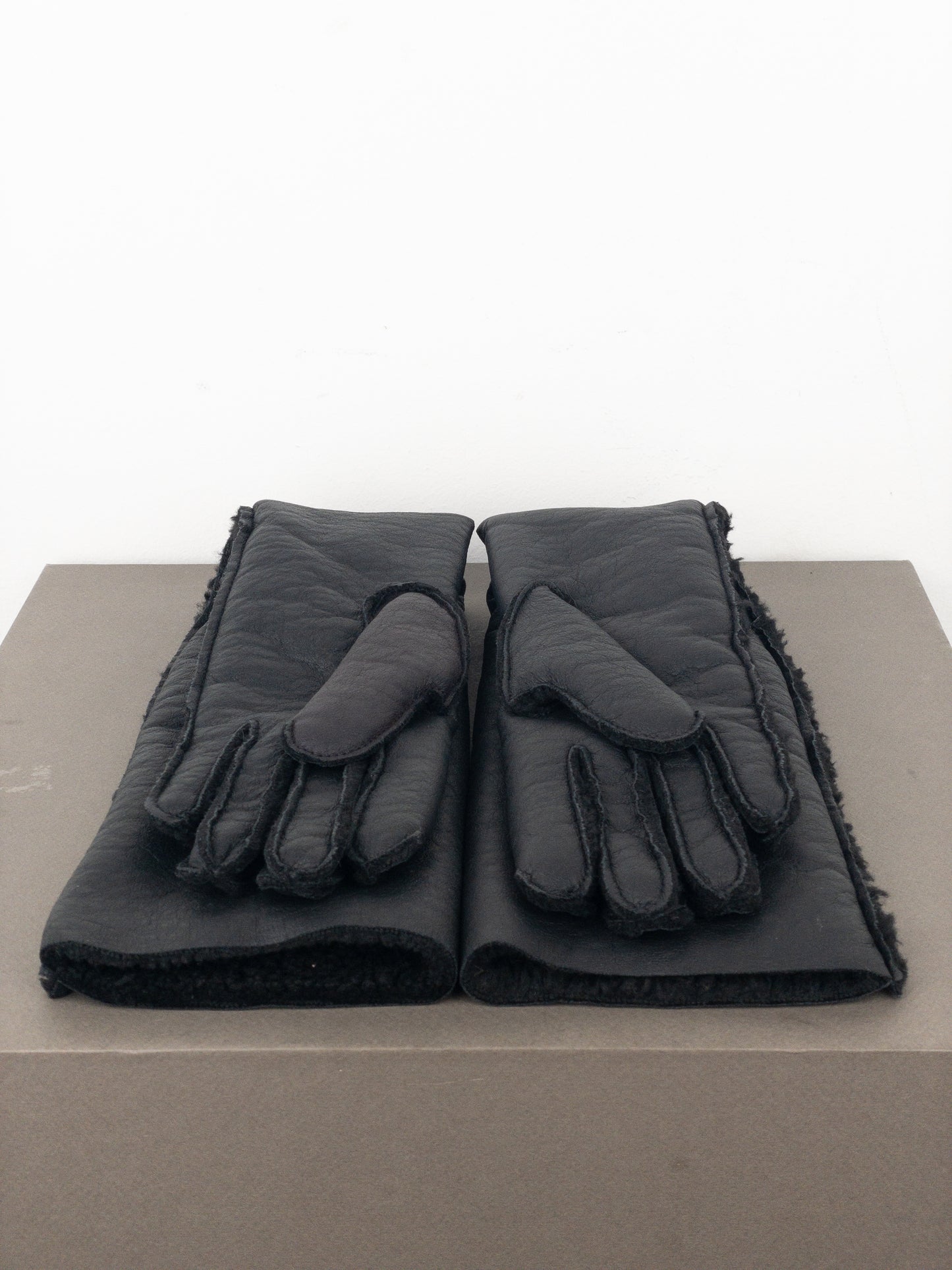 Maison Margiela MM6 Leather Shearling Sleeve Gloves