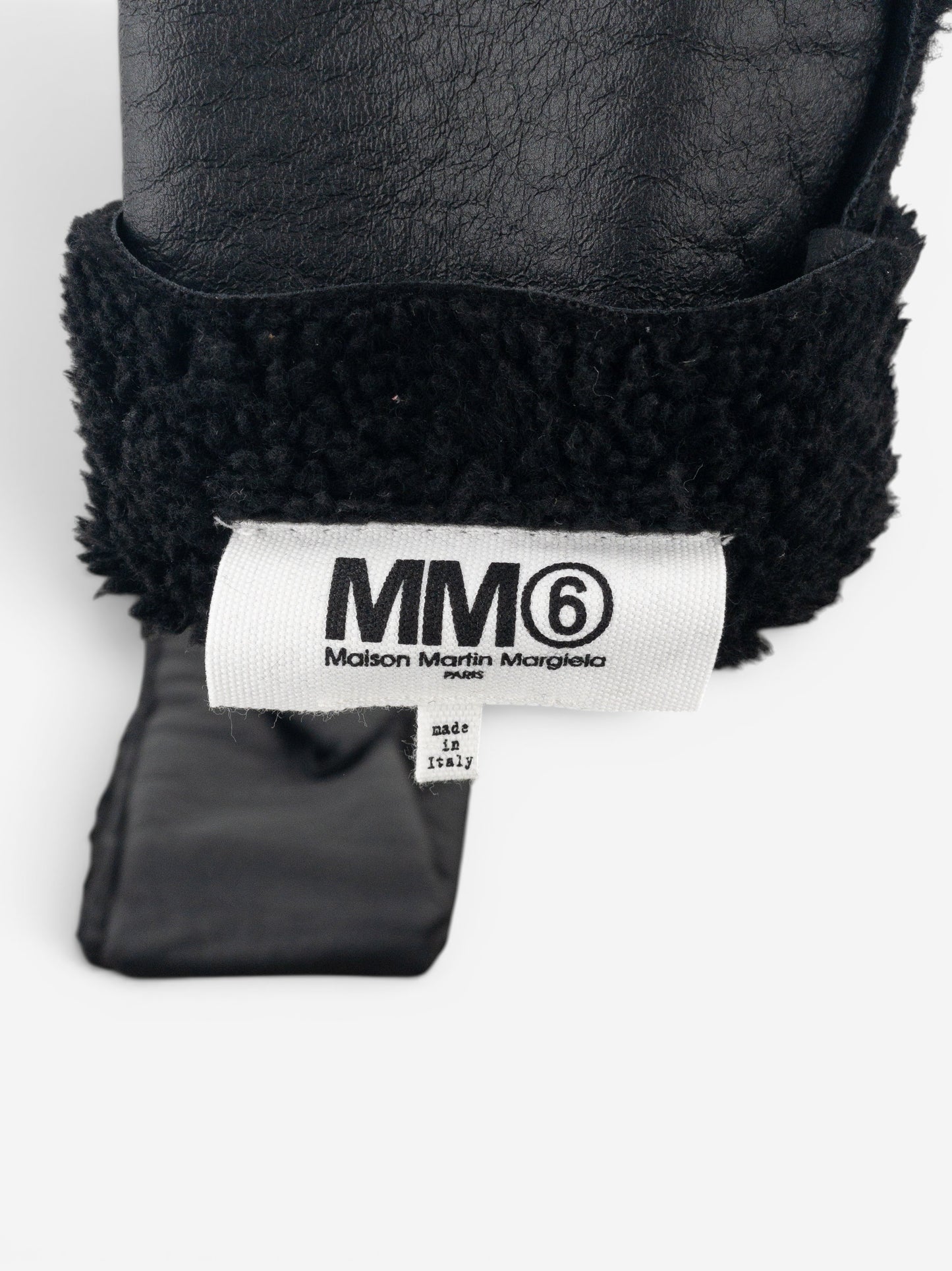 Maison Margiela MM6 Leather Shearling Sleeve Gloves – photo 8