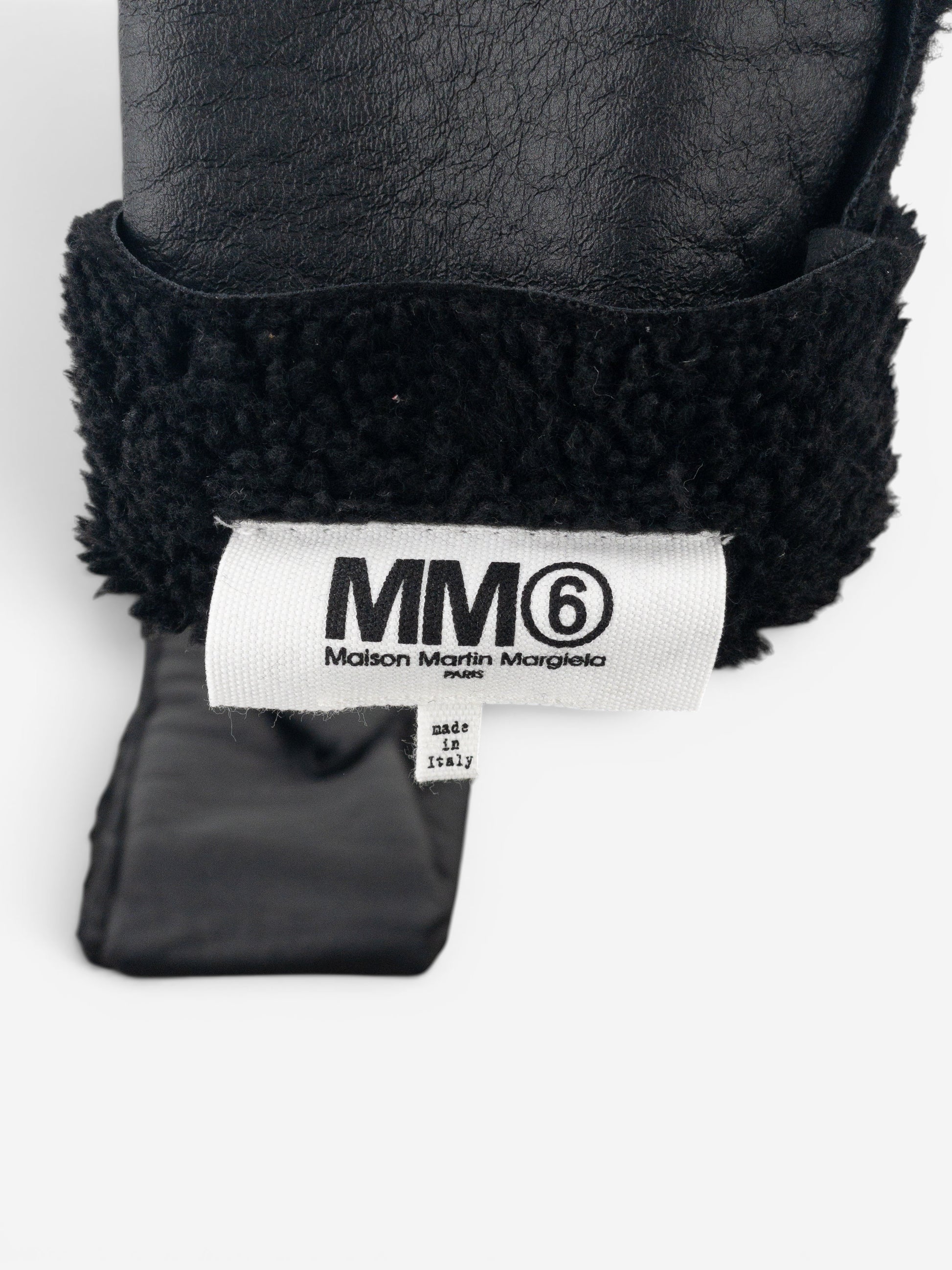 Maison Margiela MM6 Leather Shearling Sleeve Gloves – photo 8