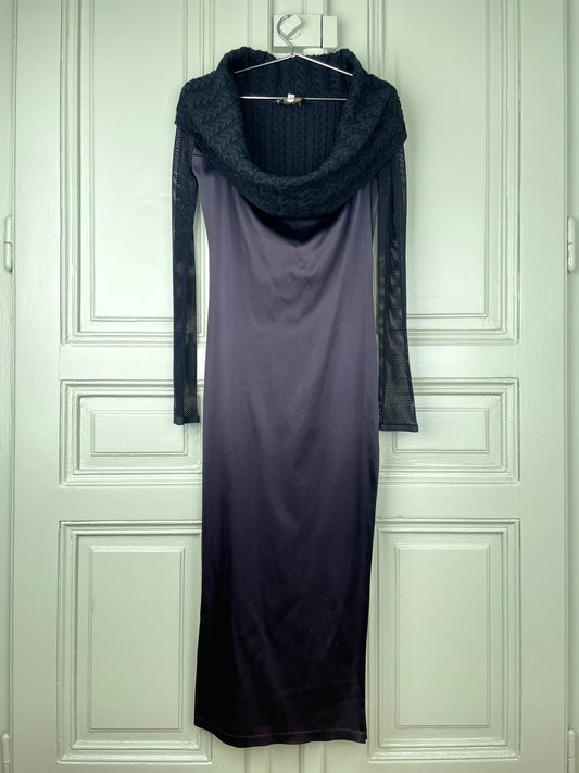 Jean Paul Gaultier x Equator 80s Hybrid Knit-Collar Gown