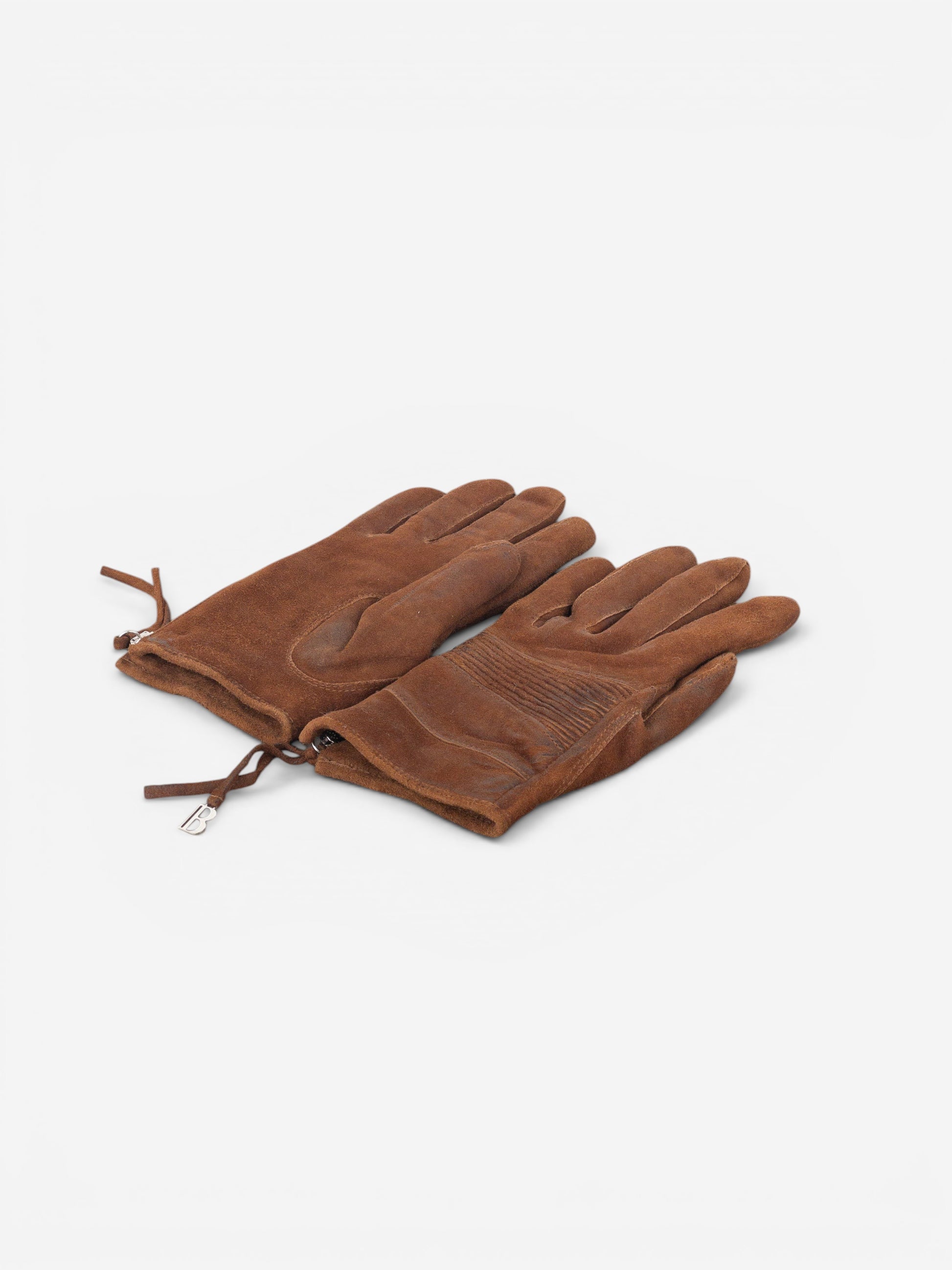 Balmain by Decarnin 2010s Suede Leather Biker Gloves – photo 9