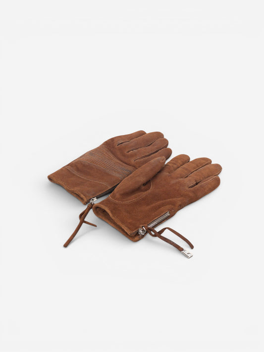 Balmain by Decarnin 2010s Suede Leather Biker Gloves – photo 10