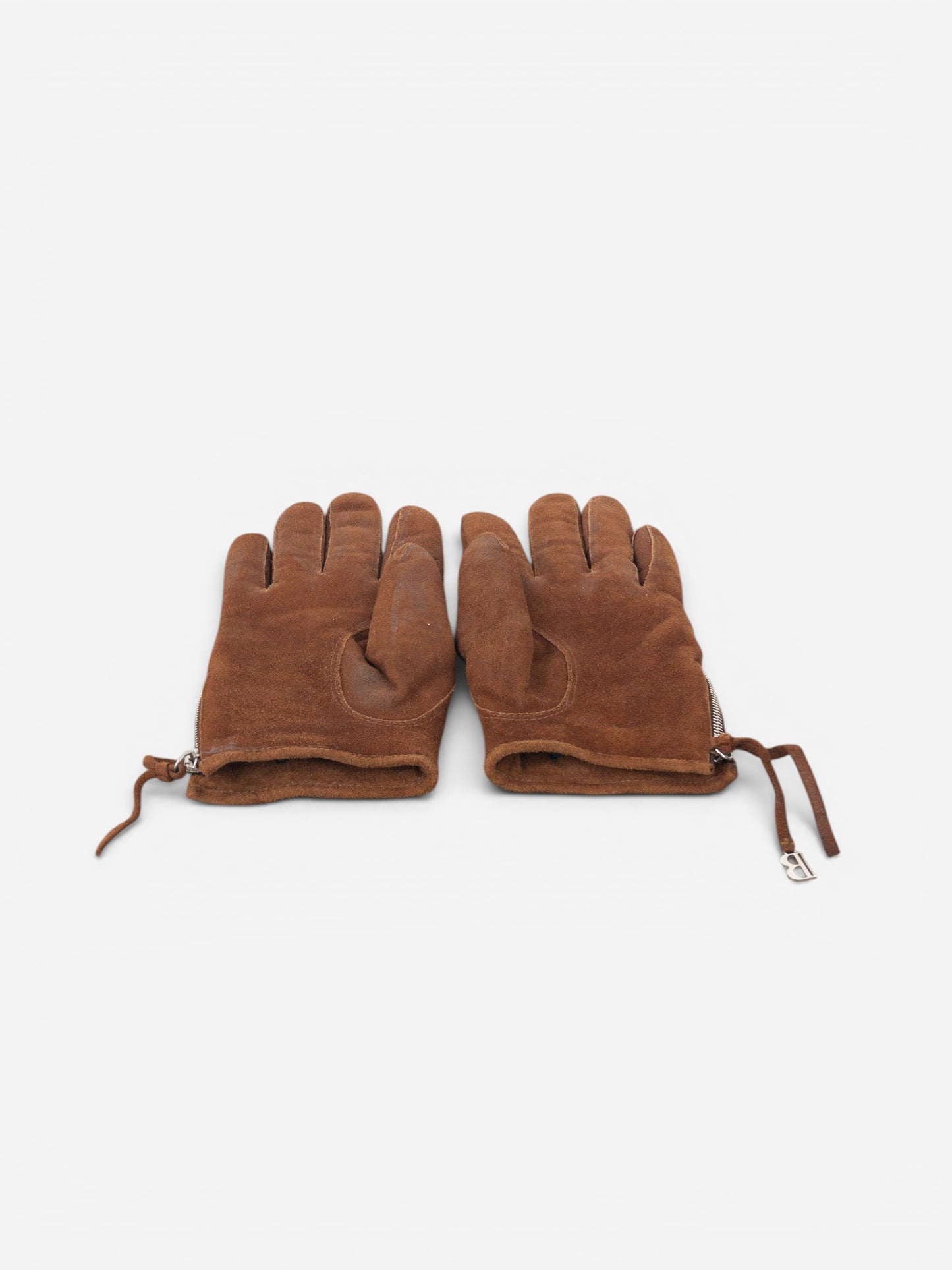Balmain by Decarnin 2010s Suede Leather Biker Gloves – photo 12