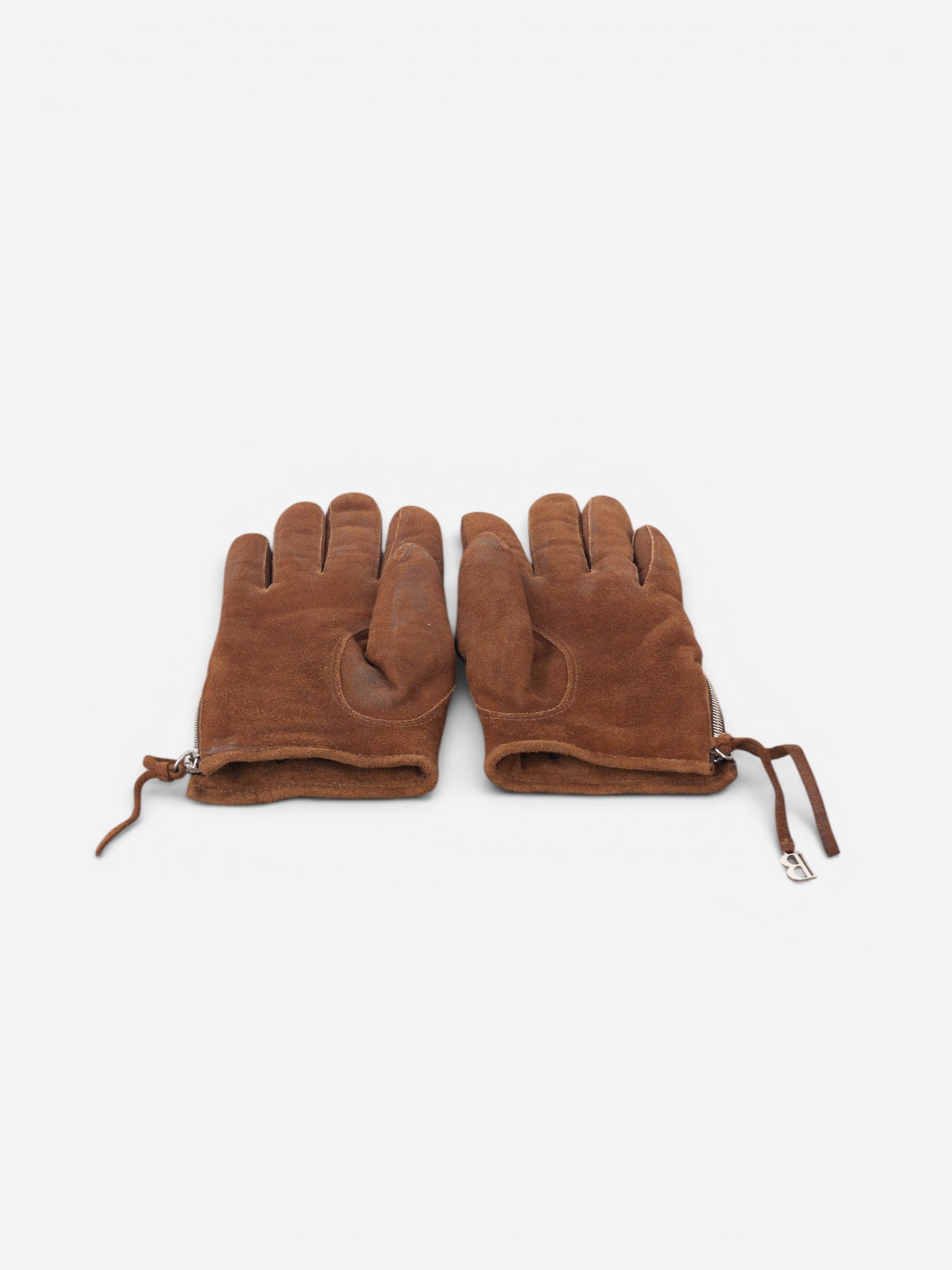 Balmain by Decarnin 2010s Suede Leather Biker Gloves – photo 12