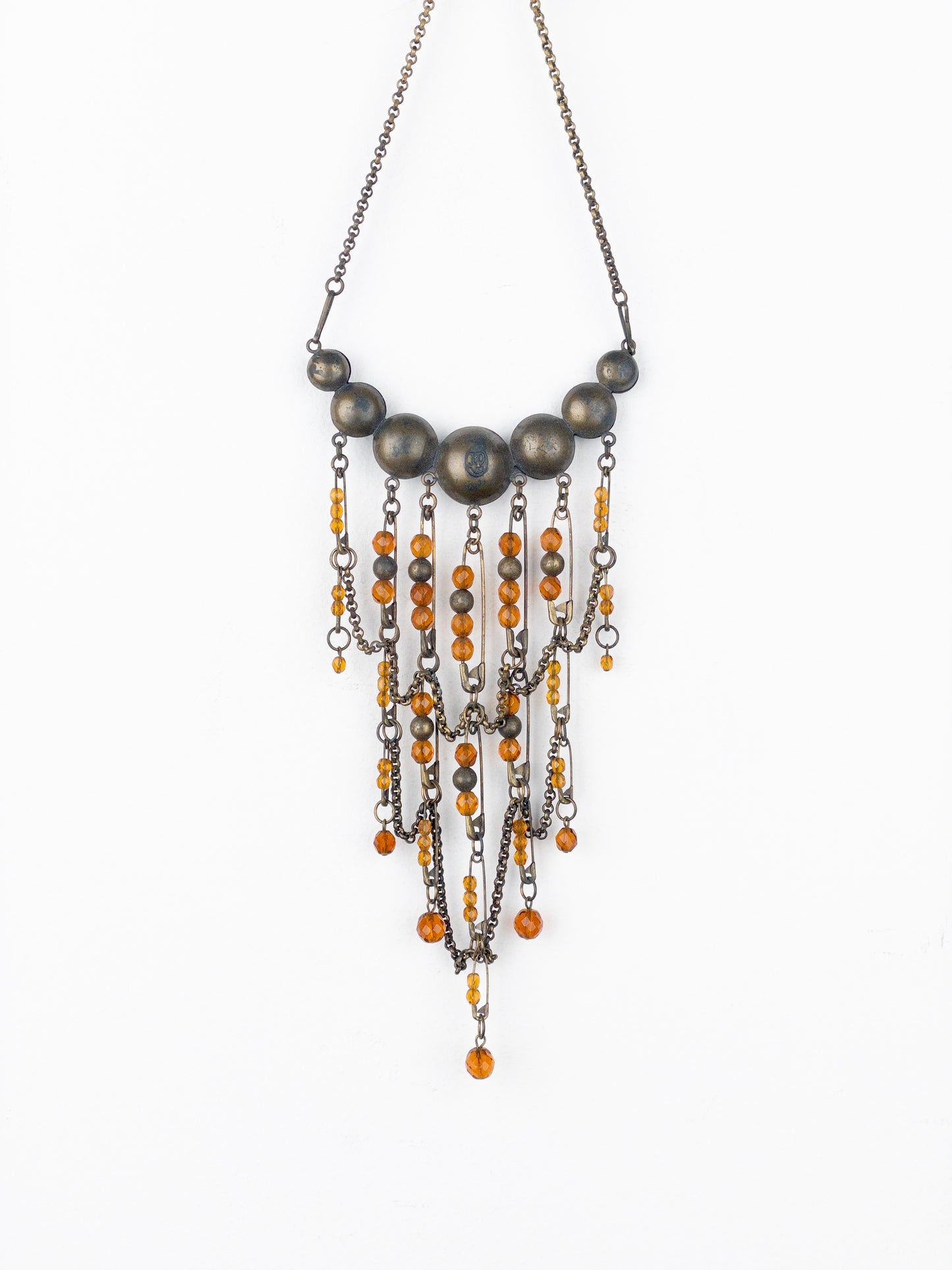 Jean Paul Gaultier 90s Safety Pin Collier Necklace