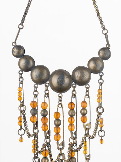 Jean Paul Gaultier 90s Safety Pin Collier Necklace