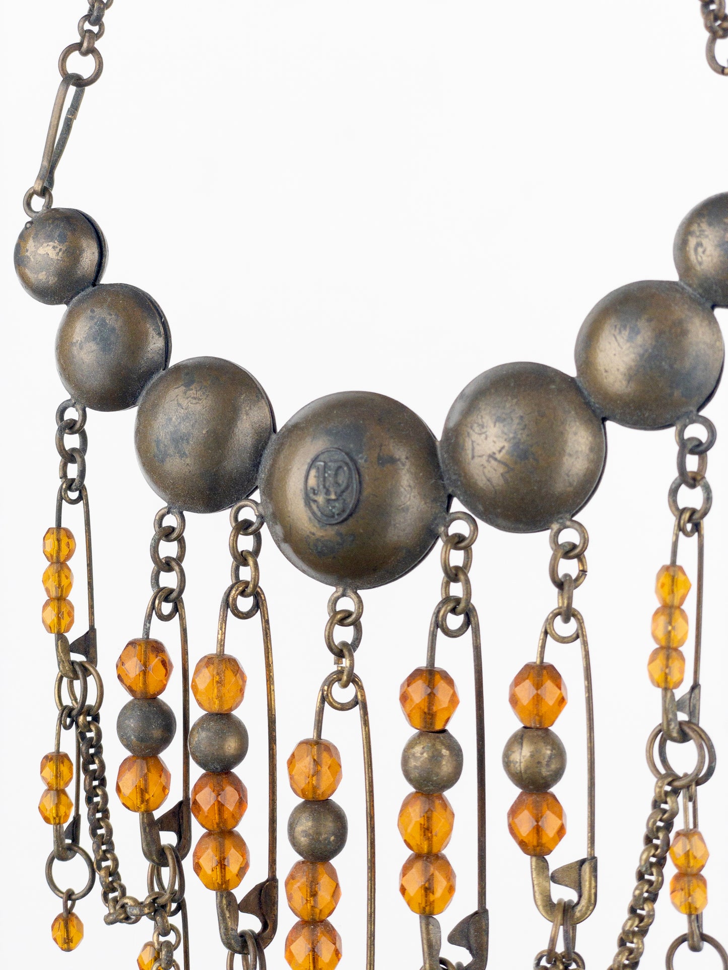 Jean Paul Gaultier 90s Safety Pin Collier Necklace