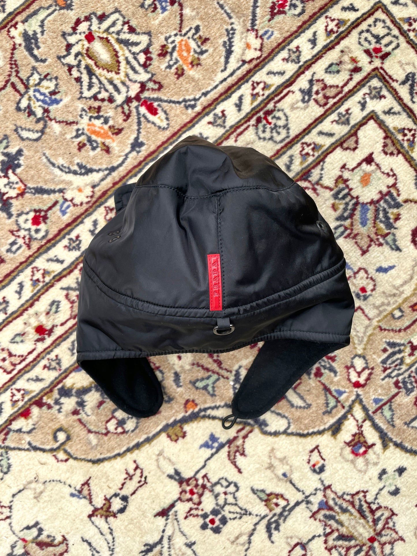 Prada AW99 Linea Rossa Padded Aviator Trapper Hat