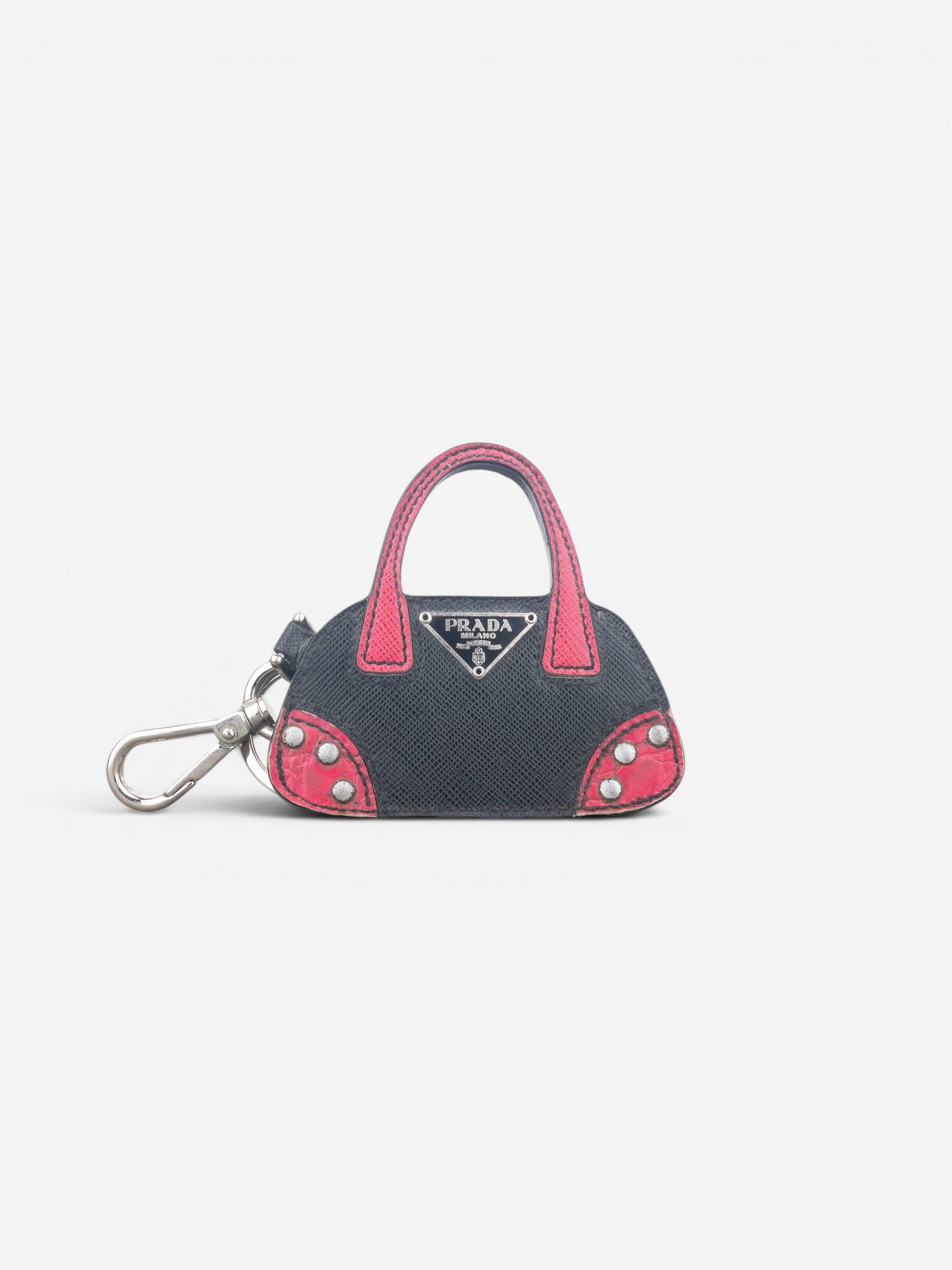 Prada Saffiano Bag Charm Keychain