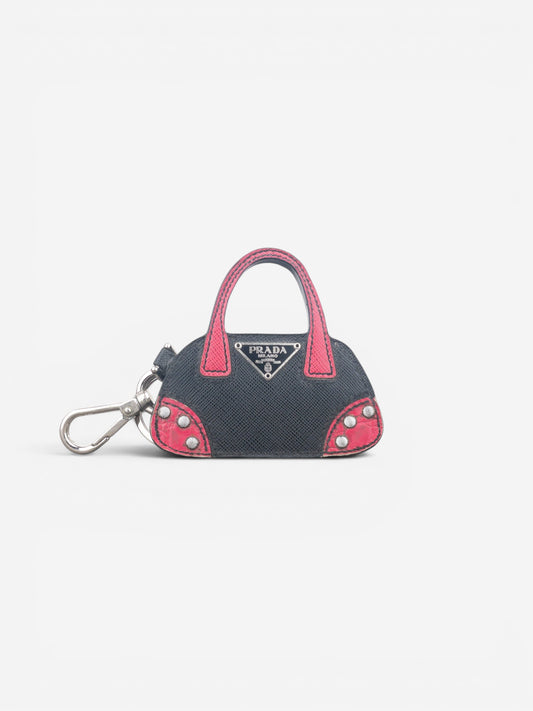 Prada Saffiano Bag Charm Keychain