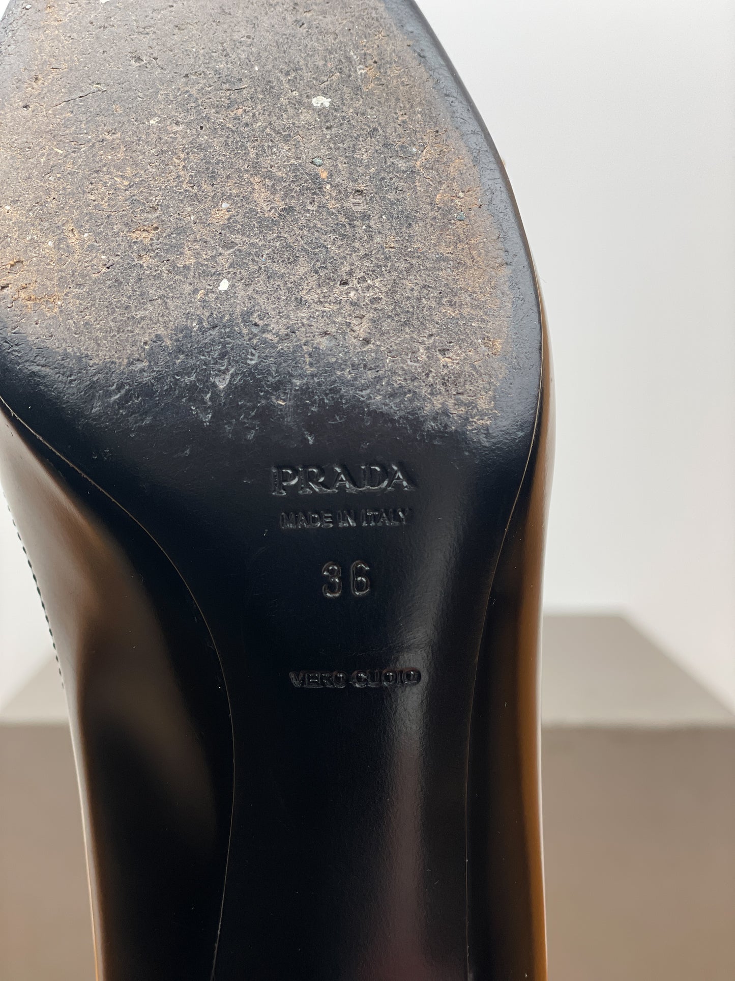 Prada 2000s Pointed Toe Buckle Kitten Heel Pumps