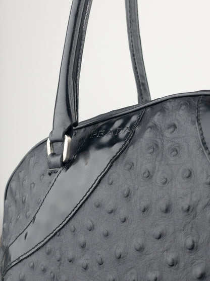 Prada SS00 Ostrich Leather Bowling Shoulder Bag