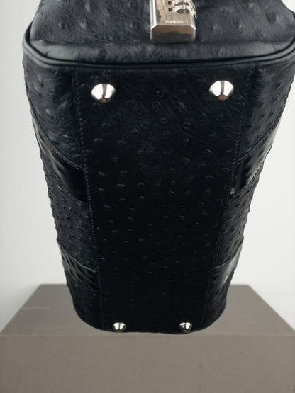 Prada SS00 Ostrich Leather Bowling Shoulder Bag