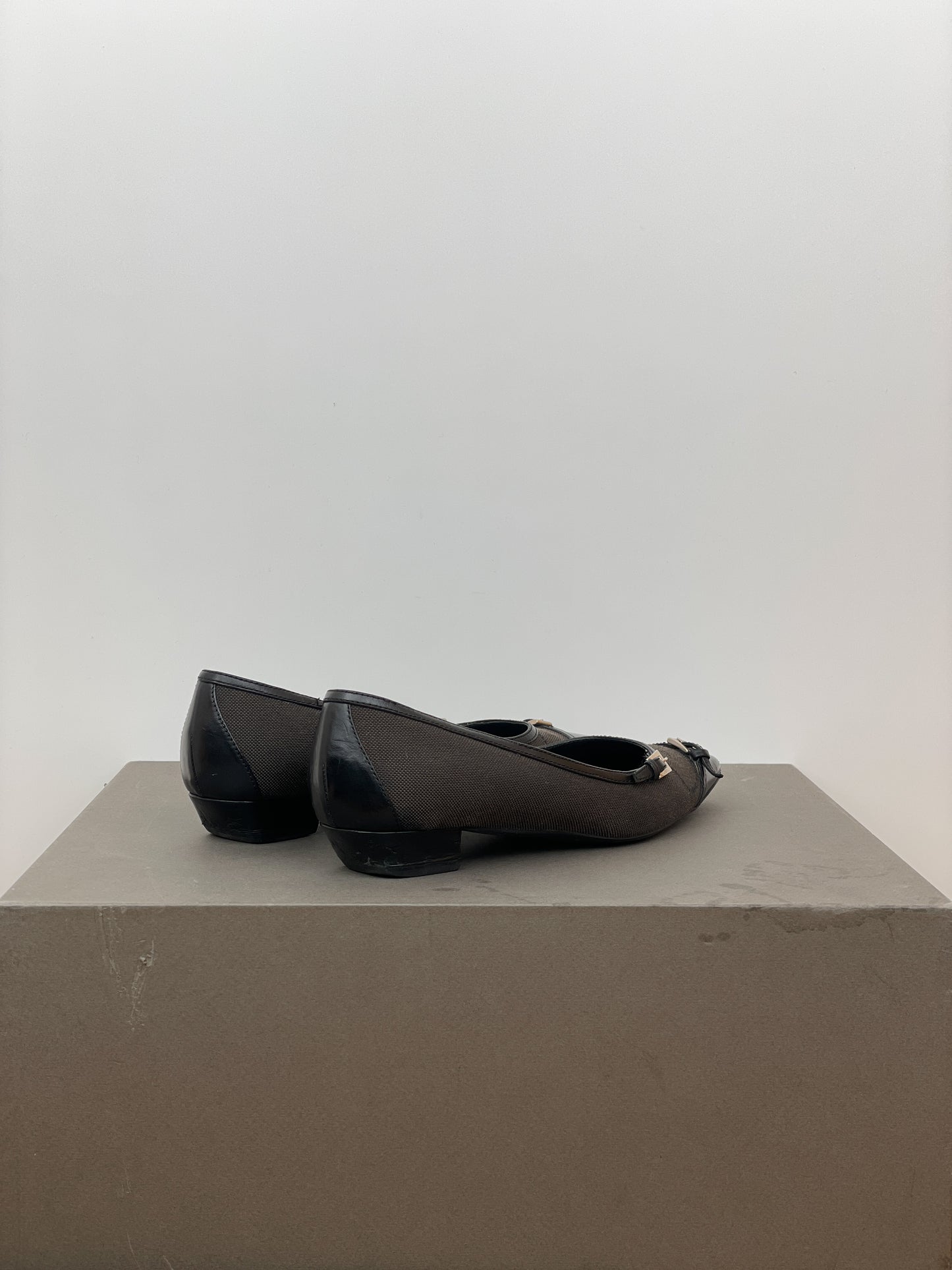 Prada 2000s Pointed Multi-Buckle Ballet Flats