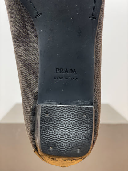 Prada 2000s Pointed Multi-Buckle Ballet Flats