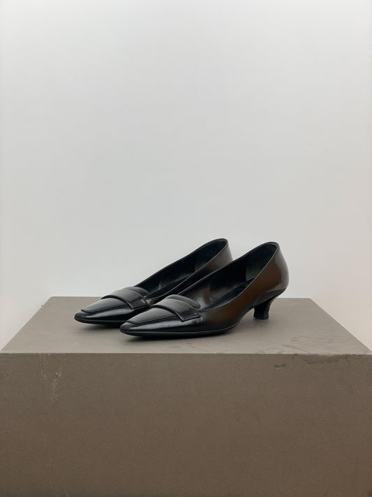 Prada 2000s Pointed Kitten-Heel Pumps