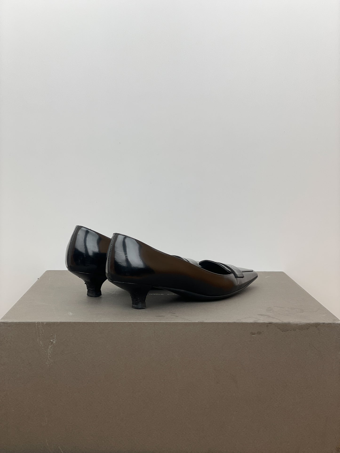 Prada 2000s Pointed Kitten-Heel Pumps