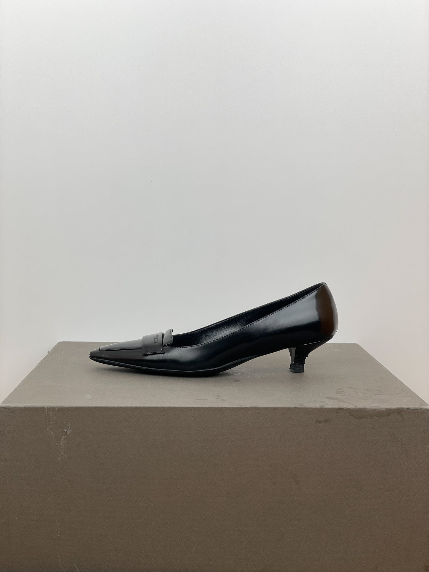 Prada 2000s Pointed Kitten-Heel Pumps