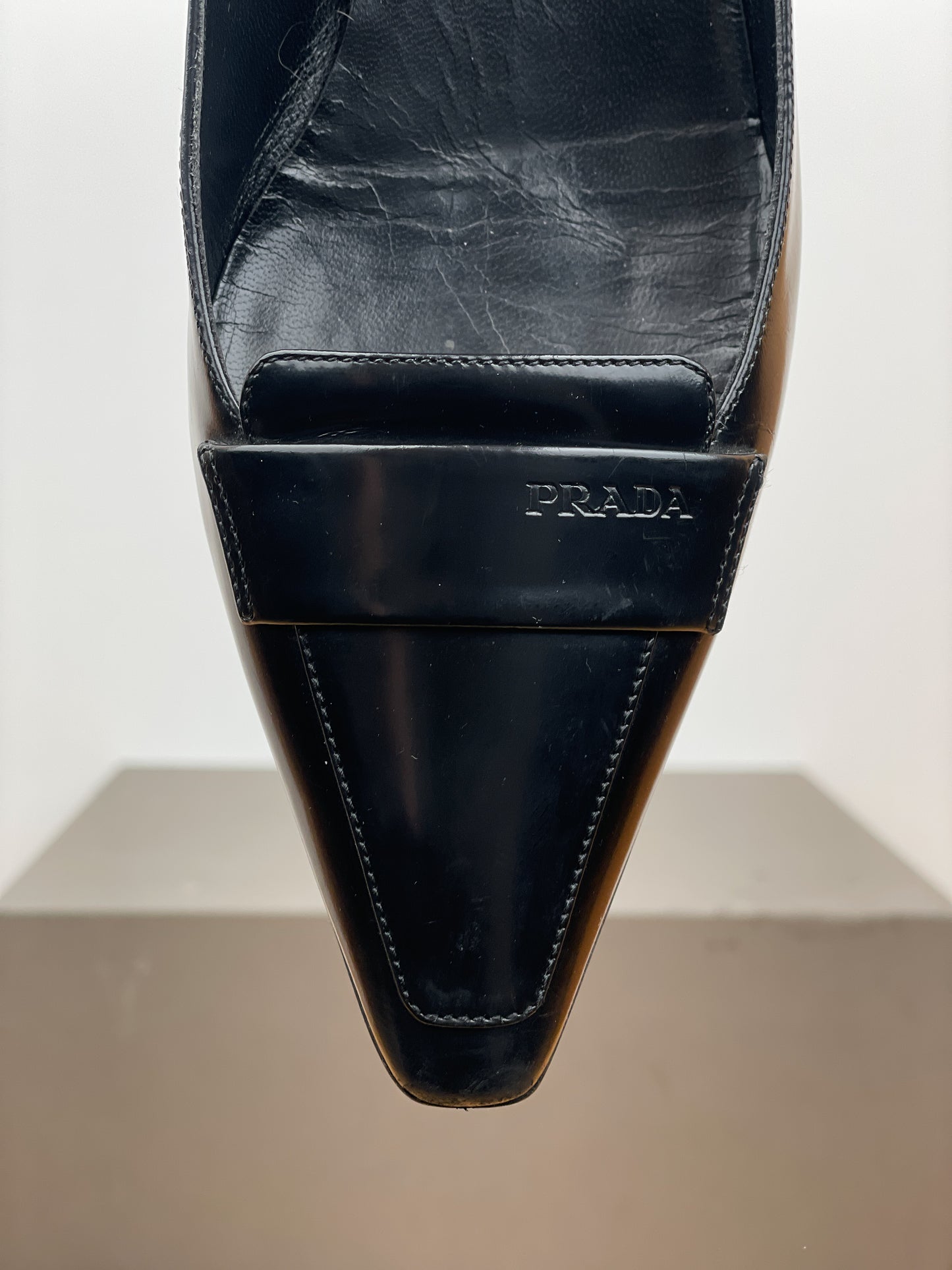 Prada 2000s Pointed Kitten-Heel Pumps