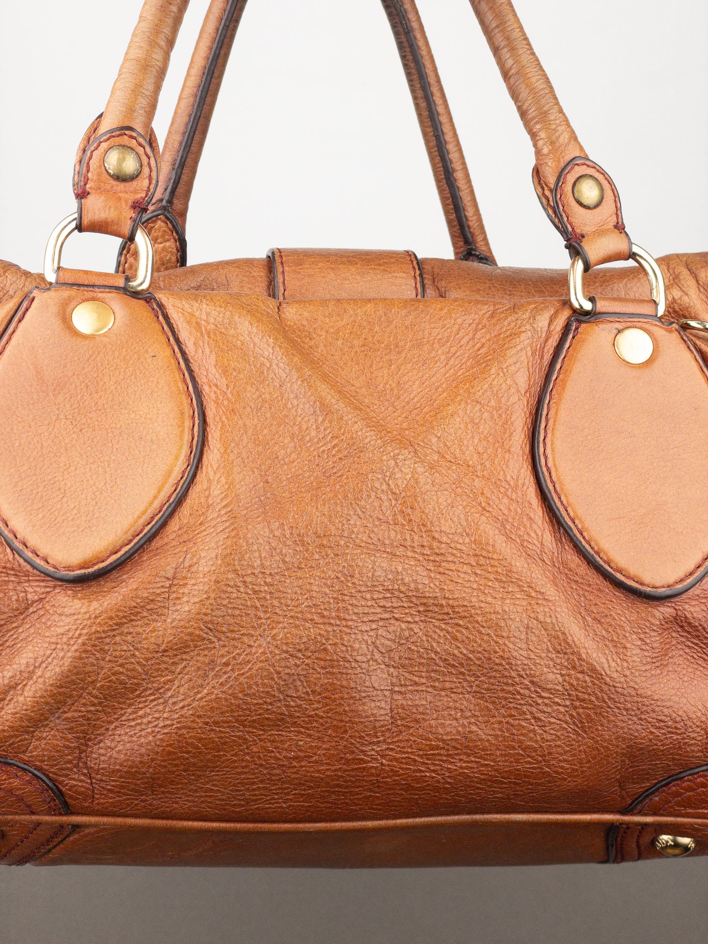 Prada 2000s Cervo Dragon Oro Satchel Handbag