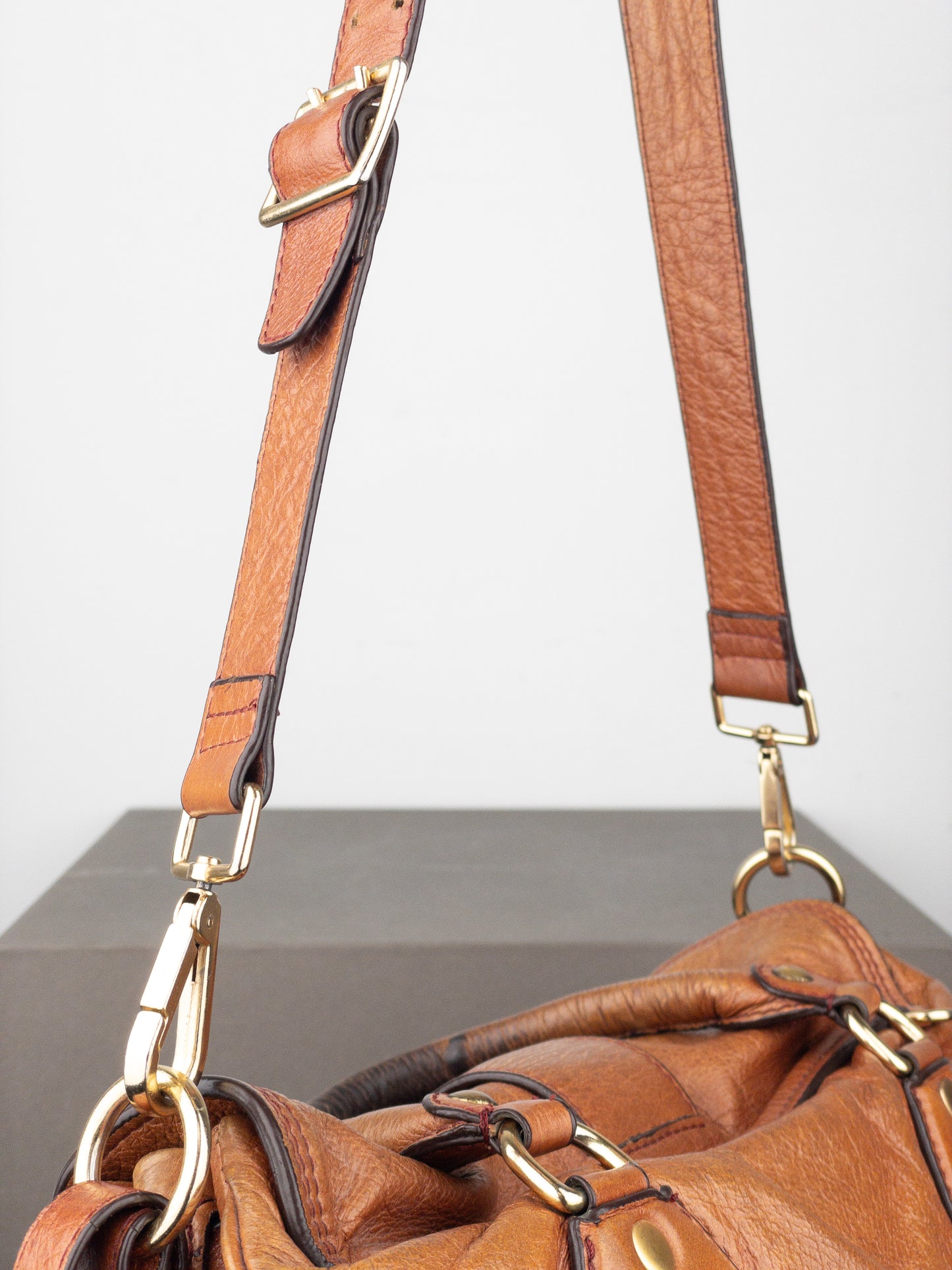 Prada 2000s Cervo Dragon Oro Satchel Handbag