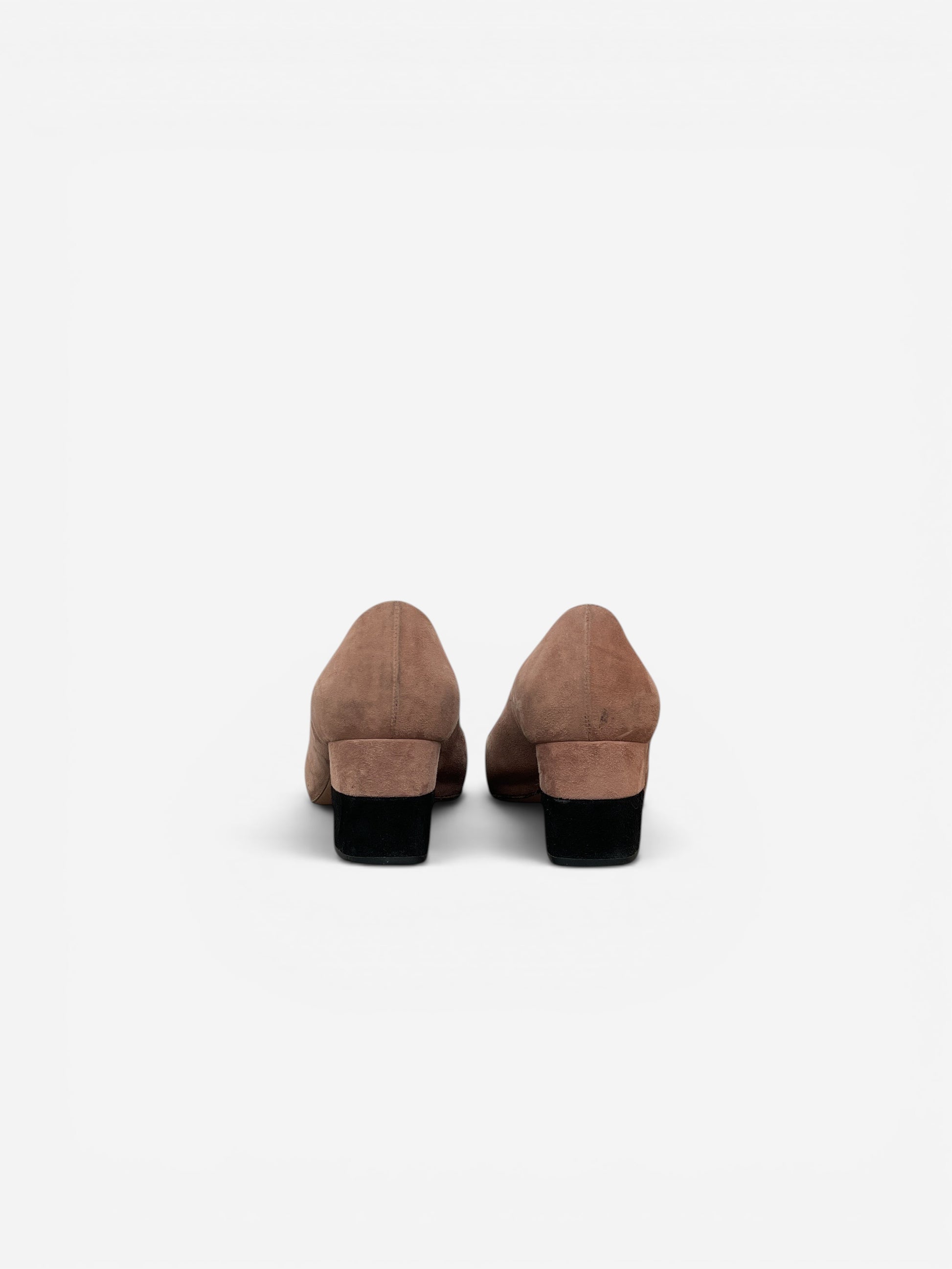 Prada 2000s Suede Large Clasp Ballet Pump Heels – photo 6