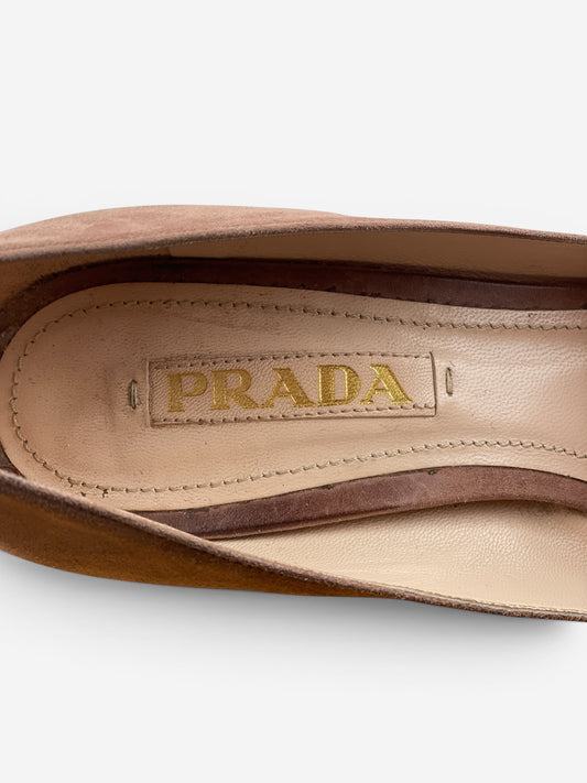 Prada 2000s Suede Large Clasp Ballet Pump Heels – photo 8